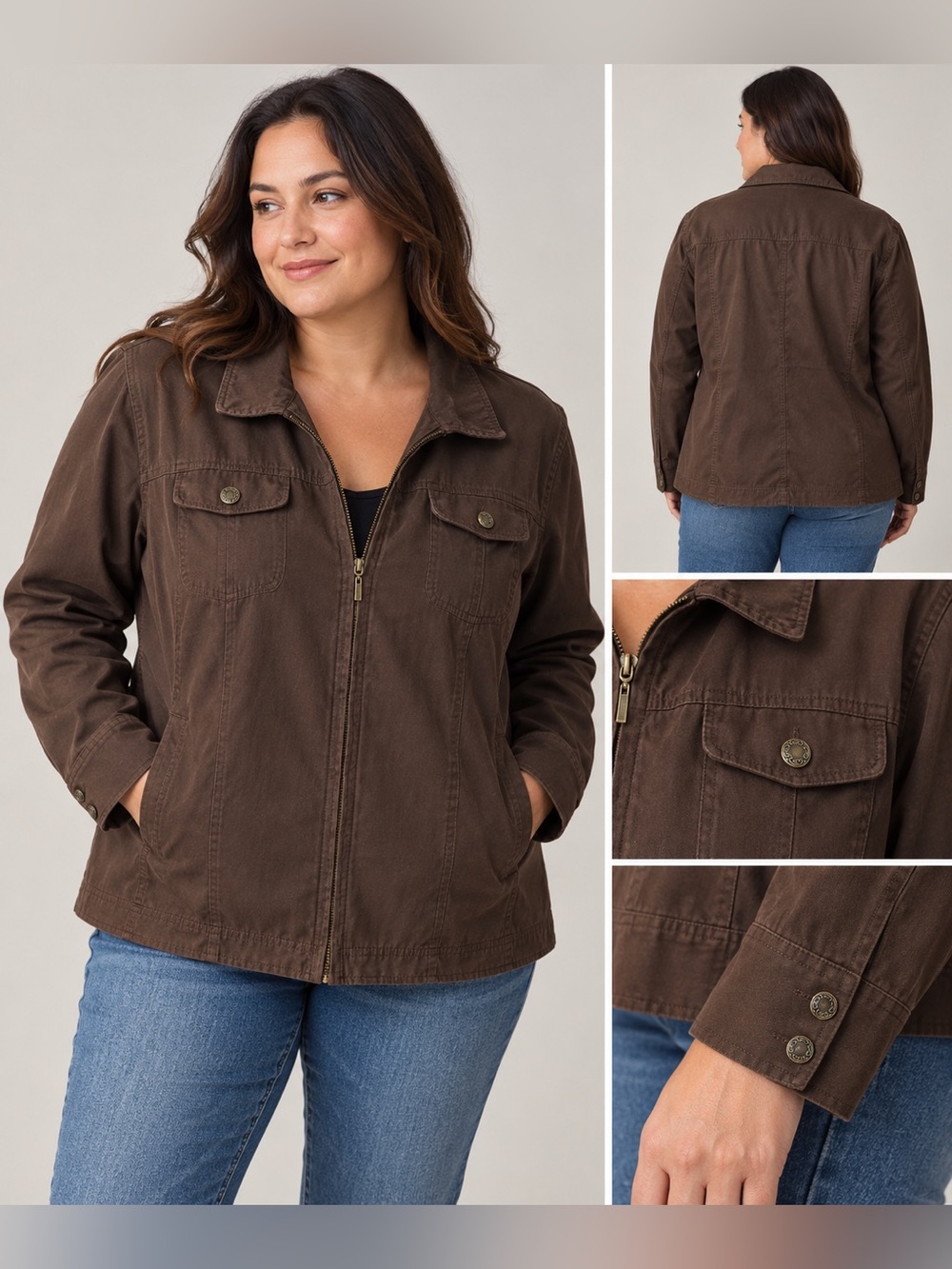 Brown Utility Jack by Amber Sun